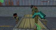 Player and knife skins in the CS 1.6 Minecraft build