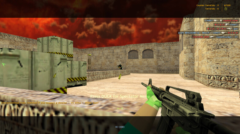 Playing Counter Strike 1.6 Minecraft