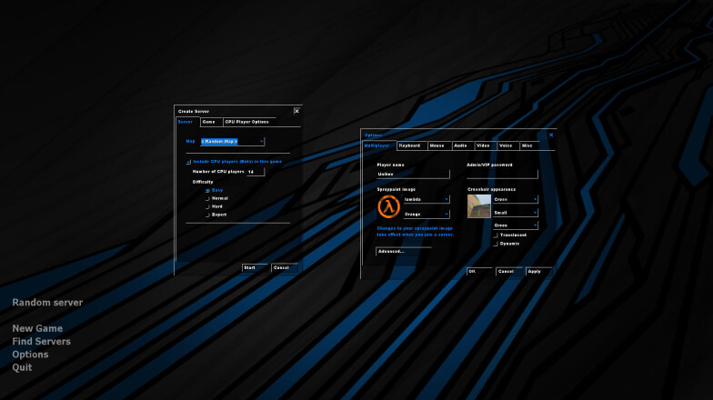 Window style in Counter Strike 1.6