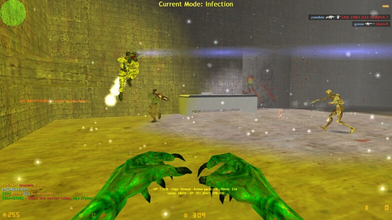 Zombie mod in search of servers CS 1.4