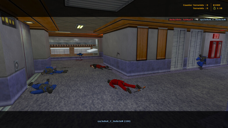 This is what the CT and T player teams look like