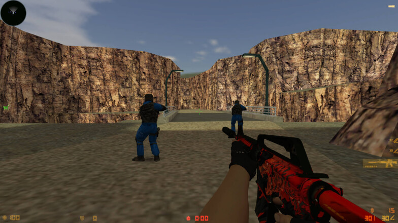 Blue skin and M4A1